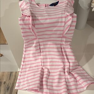 Ralph Lauren Pink and White Striped Kids Dress